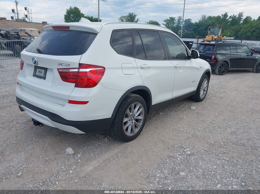2017 BMW X3 VIN 5UXWZ7C31H0V87141 IAAI salvage auction — HAIL, Clear (Missouri), sold $3,600 on 2026-07-13 (photo 4)