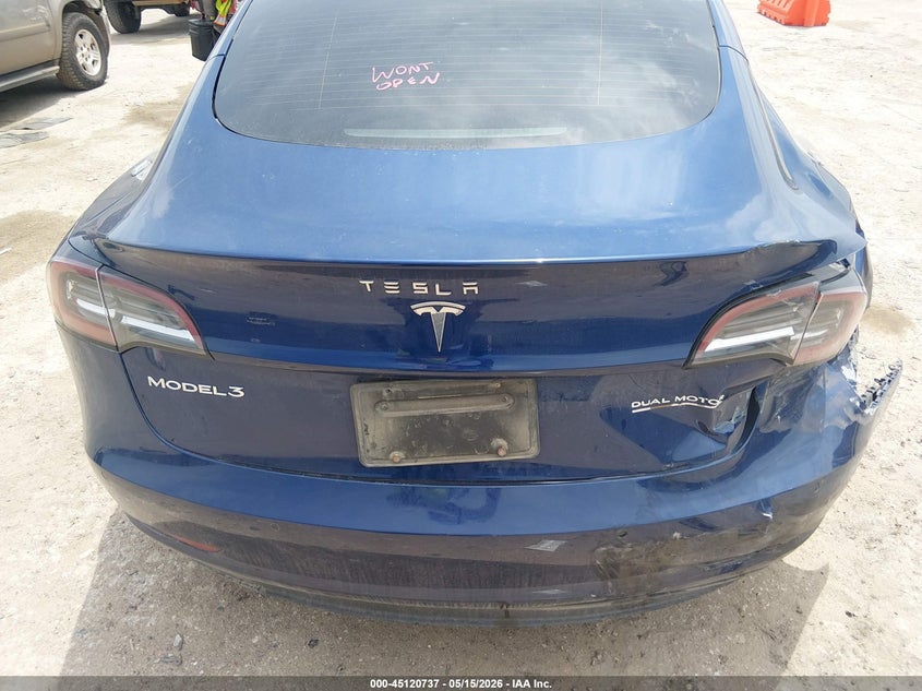 2019 Tesla Model 3 VIN 5YJ3E1EA0KF344972 IAAI salvage auction — REAR END, Original (Texas), sold $5,400 on 2026-07-30 (photo 6)