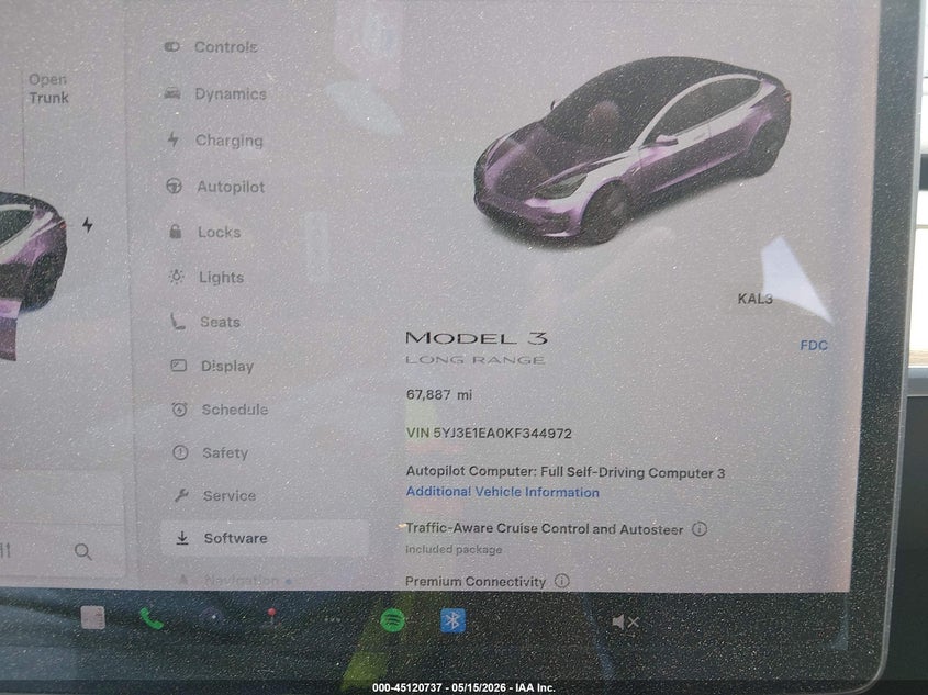 2019 Tesla Model 3 VIN 5YJ3E1EA0KF344972 IAAI salvage auction — REAR END, Original (Texas), sold $5,400 on 2026-07-30 (photo 7)