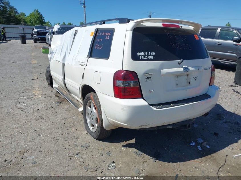 2004 Toyota Highlander VIN JTEDP21A540034677 IAAI salvage auction — BIO HAZARD, Salvage (Georgia), sold $500 on 2026-07-08 (photo 3)