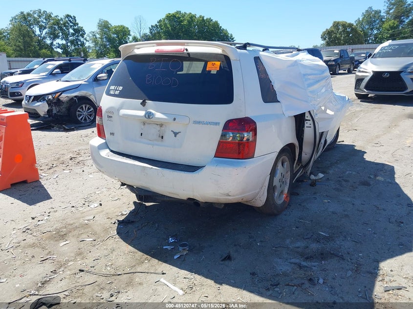 2004 Toyota Highlander VIN JTEDP21A540034677 IAAI salvage auction — BIO HAZARD, Salvage (Georgia), sold $500 on 2026-07-08 (photo 4)