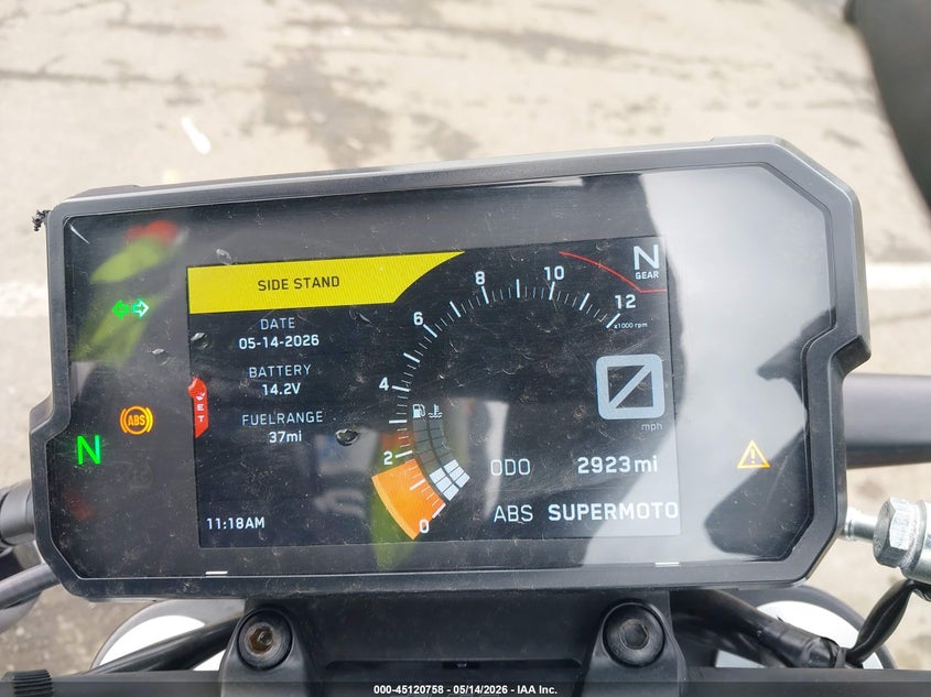 2022 Ktm 390 adventure VIN MD2JPJ401NC234583 IAAI salvage auction — FRONT END, Salvage (New Jersey), sold $1,750 on 2026-07-15 (photo 7)