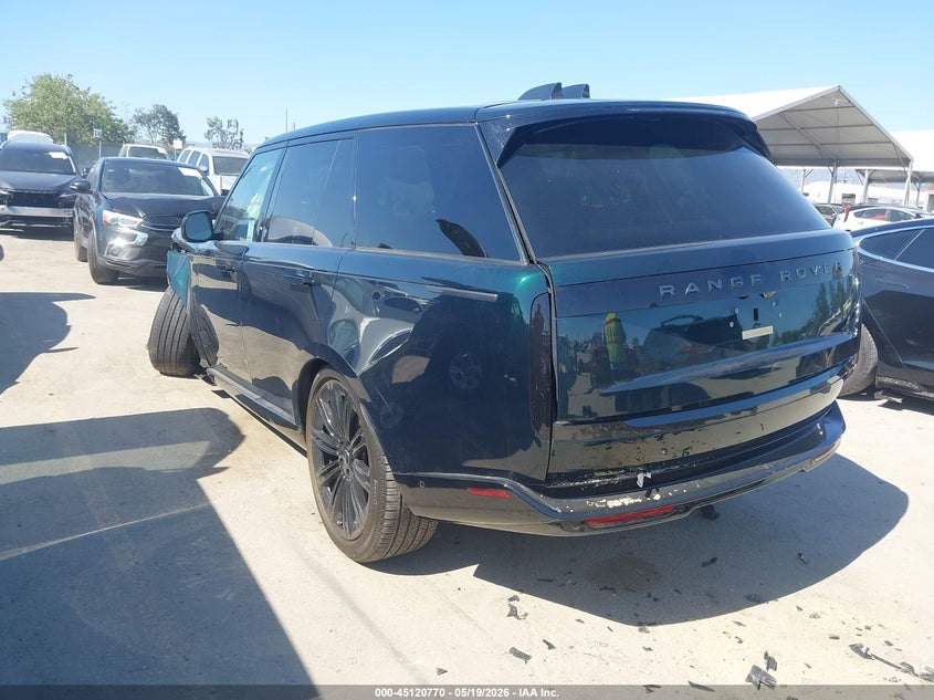 2025 Land rover RANGE ROVER VIN SALKP9E93SA304025 IAAI salvage auction — LEFT FRONT, Salvage (California), sold $67,500 on 2026-07-30 (photo 3)