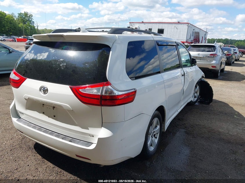 2018 Toyota Sienna VIN 5TDKZ3DC9JS939750 IAAI salvage auction — FRONT END, Salvage - Greater Than 75% (Maryland), sold $4,600 on 2026-07-08 (photo 4)
