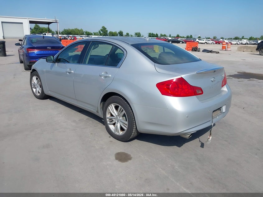 2012 Infiniti G VIN JN1CV6ARXCM976351 IAAI salvage auction — FRONT END, Original (Texas), sold $1,150 on 2026-07-16 (photo 3)
