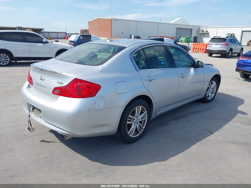 2012 Infiniti G VIN JN1CV6ARXCM976351 IAAI salvage auction — FRONT END, Original (Texas), sold $1,150 on 2026-07-16 (photo 4)