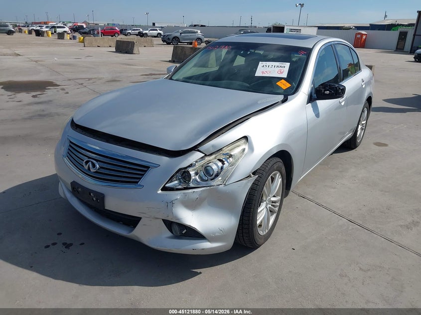 2012 Infiniti G VIN JN1CV6ARXCM976351 IAAI salvage auction — FRONT END, Original (Texas), sold $1,150 on 2026-07-16 (photo 6)