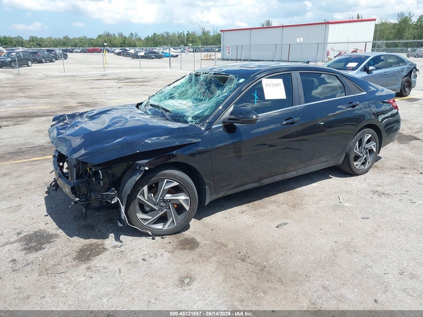2024 Hyundai Elantra VIN KMHLN4DJ3RU107330 IAAI salvage auction — FRONT END, Certificate Of Destruction (Florida), sold $3,100 on 2026-07-29 (photo 2)