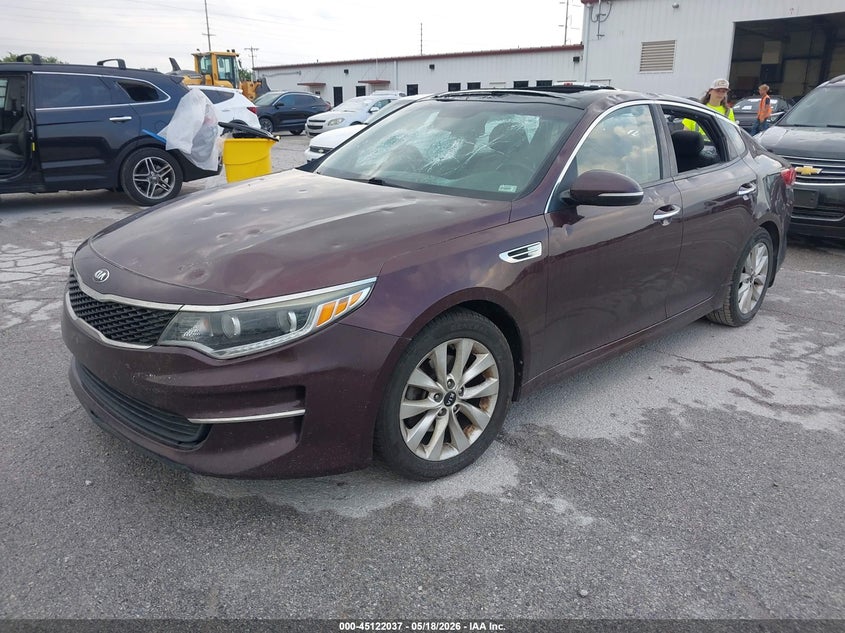 2016 Kia Optima VIN 5XXGU4L39GG072291 IAAI salvage auction — HAIL, Salvage (Missouri), sold $600 on 2026-07-13 (photo 2)
