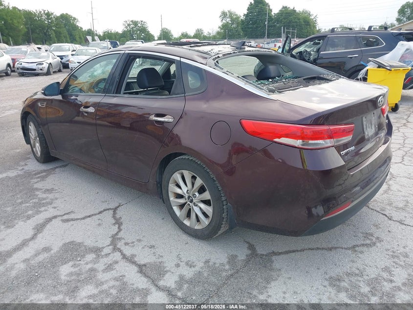 2016 Kia Optima VIN 5XXGU4L39GG072291 IAAI salvage auction — HAIL, Salvage (Missouri), sold $600 on 2026-07-13 (photo 3)