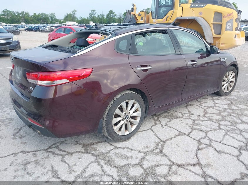 2016 Kia Optima VIN 5XXGU4L39GG072291 IAAI salvage auction — HAIL, Salvage (Missouri), sold $600 on 2026-07-13 (photo 4)