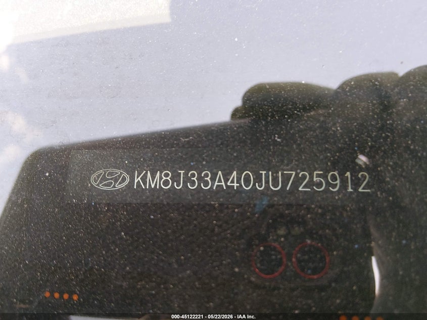2018 Hyundai Tucson VIN KM8J33A40JU725912 IAAI salvage auction — FRONT END, Salvage (Montana), sold $2,050 on 2026-07-15 (photo 9)
