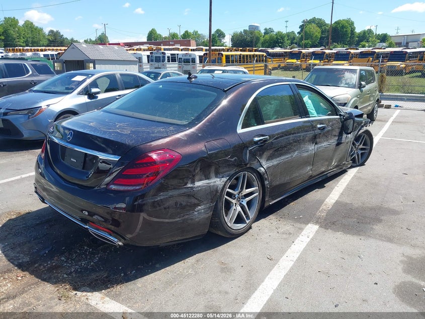 2018 Mercedes-benz S-klasse VIN WDDUG8DB1JA369264 IAAI salvage auction — RIGHT SIDE, Salvage (North Carolina), sold $7,000 on 2026-07-23 (photo 4)