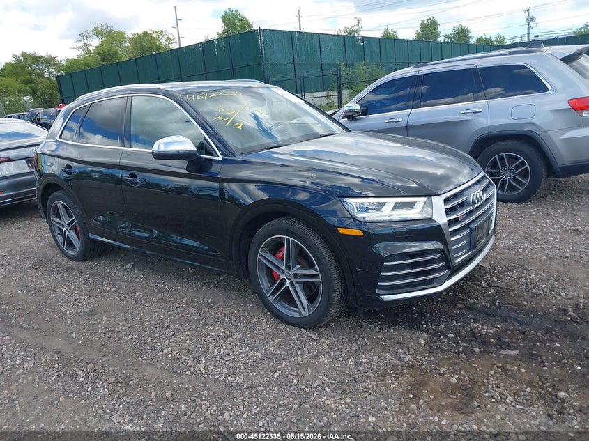 2018 Audi Sq5 VIN WA1A4AFY0J2037271 IAAI salvage auction — LEFT FRONT, Salvage (Pennsylvania), sold $50 on 2026-07-28 (photo 1)