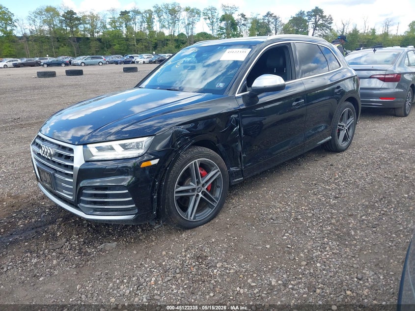 2018 Audi Sq5 VIN WA1A4AFY0J2037271 IAAI salvage auction — LEFT FRONT, Salvage (Pennsylvania), sold $50 on 2026-07-28 (photo 2)