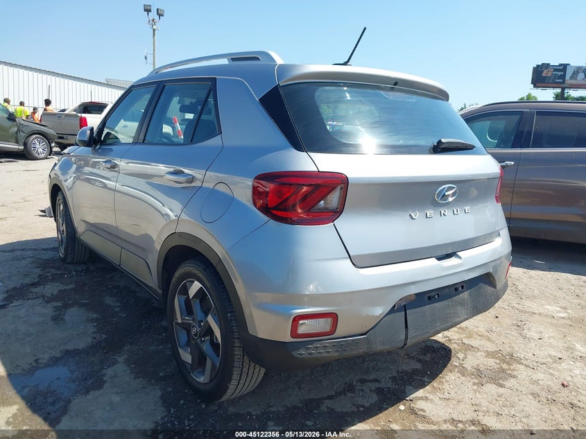 2025 Hyundai Venue VIN KMHRC8A34SU388363 IAAI salvage auction — FRONT & REAR, Clear (Oklahoma), sold $7,375 on 2026-07-22 (photo 3)