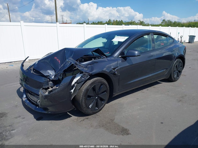 2024 Tesla Model 3 VIN 5YJ3E1EA1RF765691 IAAI salvage auction — FRONT END, Rebuildable (Florida), sold $9,500 on 2026-07-10 (photo 2)