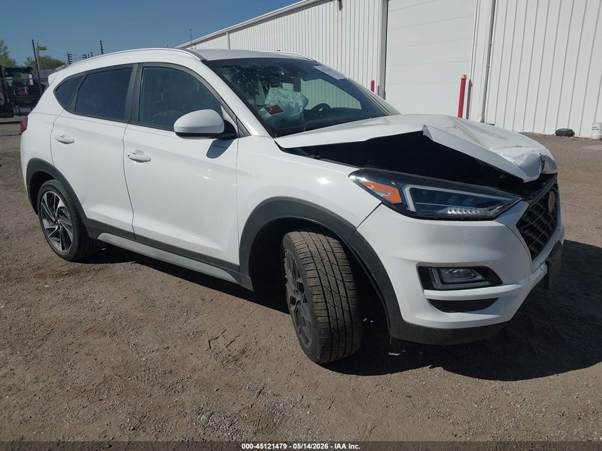 2019 Hyundai Tucson VIN KM8J3CALXKU037683 IAAI salvage auction — FRONT END, Salvage (Illinois), sold $3,150 on 2026-07-29 (photo 1)