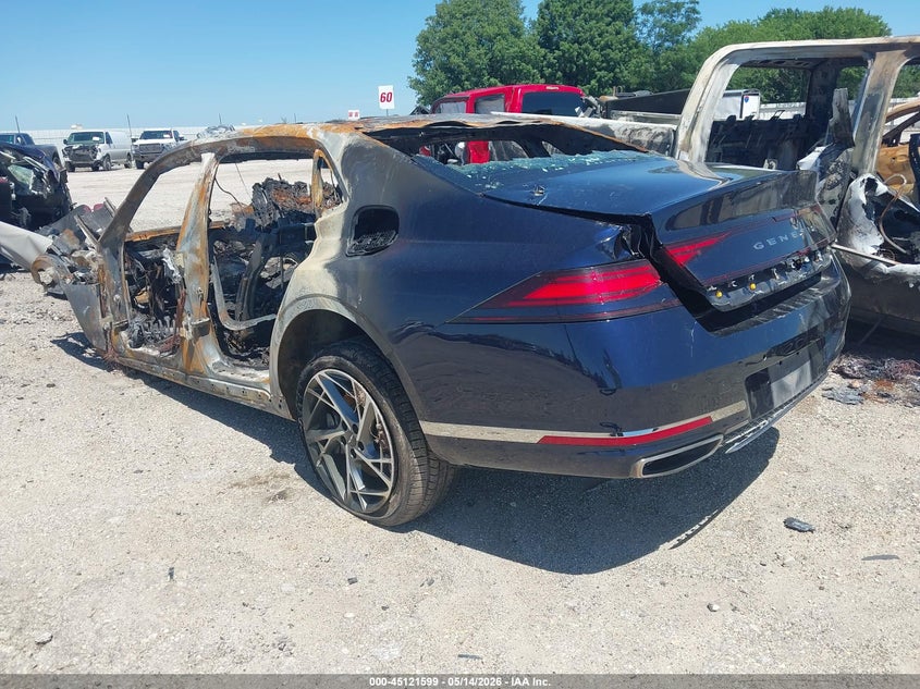 2023 Genesis G90 VIN KMTFB4SD7PU018284 IAAI salvage auction — FRONT END, Non-Repairable (Texas), sold $125 on 2026-07-27 (photo 3)