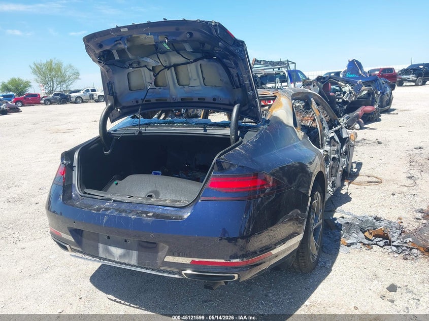 2023 Genesis G90 VIN KMTFB4SD7PU018284 IAAI salvage auction — FRONT END, Non-Repairable (Texas), sold $125 on 2026-07-27 (photo 4)