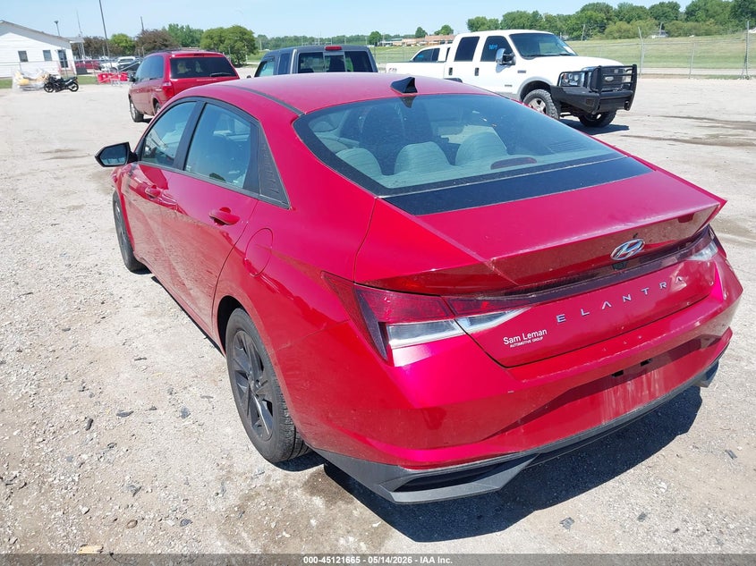 2021 Hyundai Elantra VIN 5NPLM4AG4MH045505 IAAI salvage auction — RIGHT FRONT, Salvage (Illinois), sold $3,250 on 2026-07-15 (photo 3)