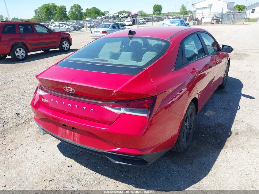 2021 Hyundai Elantra VIN 5NPLM4AG4MH045505 IAAI salvage auction — RIGHT FRONT, Salvage (Illinois), sold $3,250 on 2026-07-15 (photo 4)