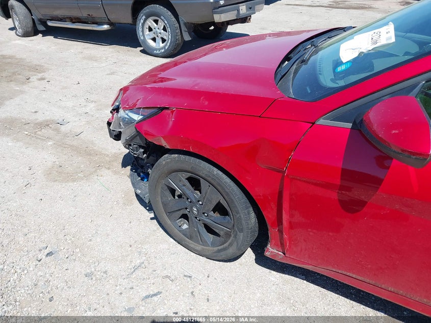 2021 Hyundai Elantra VIN 5NPLM4AG4MH045505 IAAI salvage auction — RIGHT FRONT, Salvage (Illinois), sold $3,250 on 2026-07-15 (photo 6)