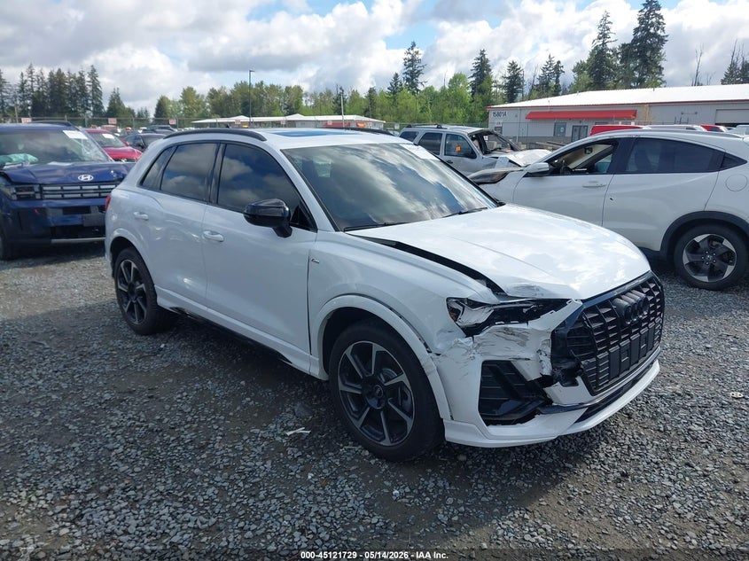 2025 Audi Q3 VIN WA1EECF31S1076151 IAAI salvage auction — RIGHT FRONT, Bill Of Sale (Washington), sold $14,100 on 2026-07-08 (photo 1)