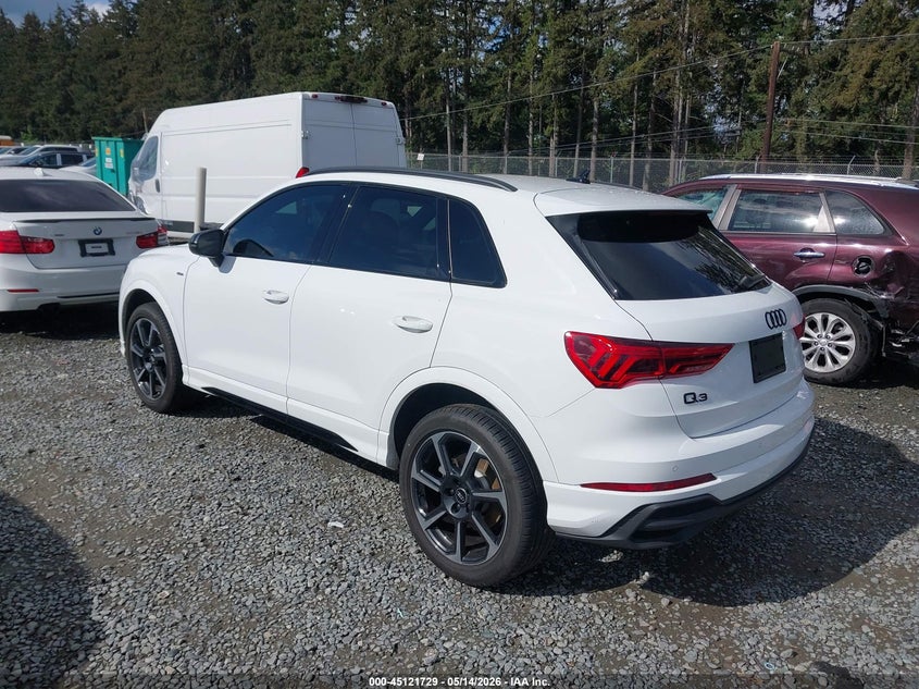 2025 Audi Q3 VIN WA1EECF31S1076151 IAAI salvage auction — RIGHT FRONT, Bill Of Sale (Washington), sold $14,100 on 2026-07-08 (photo 3)