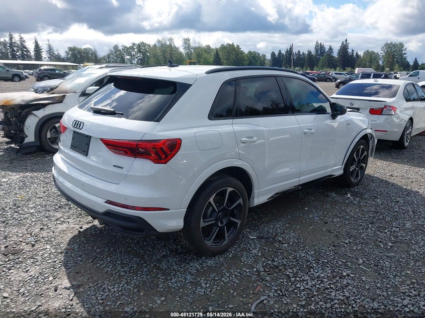 2025 Audi Q3 VIN WA1EECF31S1076151 IAAI salvage auction — RIGHT FRONT, Bill Of Sale (Washington), sold $14,100 on 2026-07-08 (photo 4)