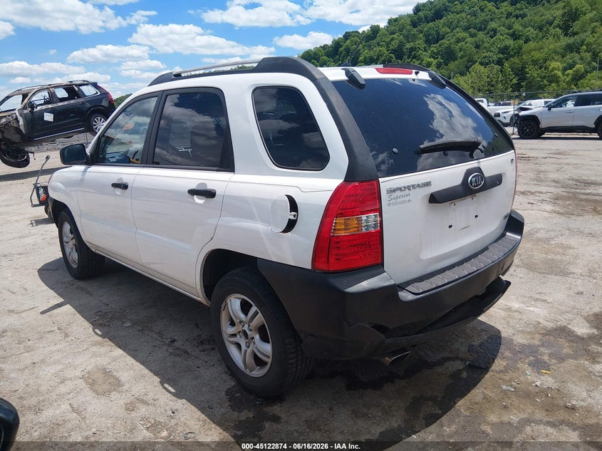 2006 Kia Sportage VIN KNDJF723X67228039 IAAI salvage auction — REAR END, Salvage (West Virginia), sold $925 on 2026-07-23 (photo 3)