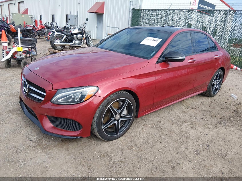 2017 Mercedes-benz C-klasse VIN 55SWF4KB9HU185305 IAAI salvage auction — HAIL, Salvage (Kansas), sold $4,850 on 2026-07-17 (photo 2)