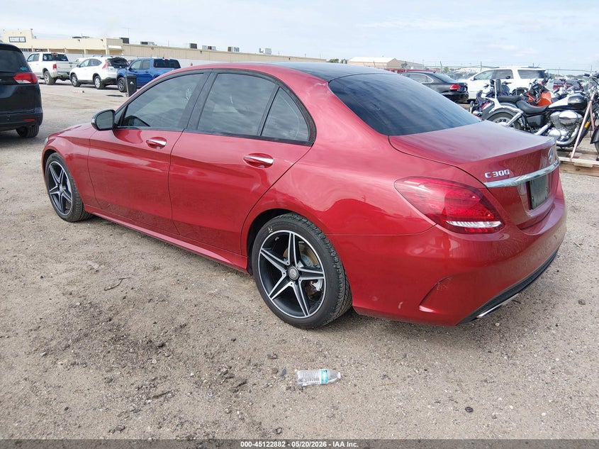 2017 Mercedes-benz C-klasse VIN 55SWF4KB9HU185305 IAAI salvage auction — HAIL, Salvage (Kansas), sold $4,850 on 2026-07-17 (photo 3)
