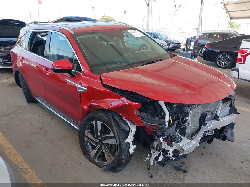 2023 Kia VIN KNDRHDLG8P5175576 IAAI salvage auction — FRONT END, Salvage (California), sold $6,550 on 2026-07-29 (photo 1)