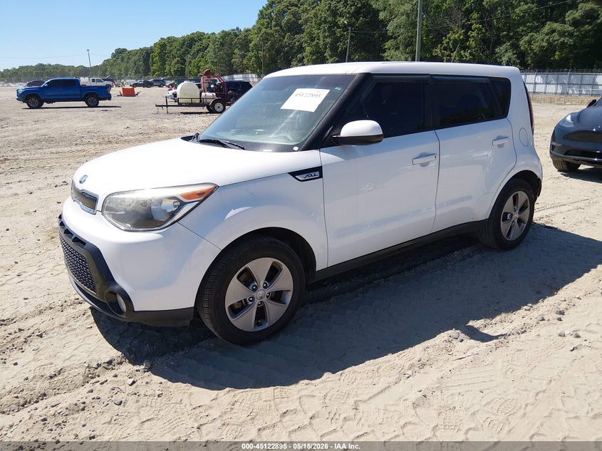 2016 Kia Soul VIN KNDJP3A5XG7367856 IAAI salvage auction — NORMAL WEAR, Clear (Montana), sold $975 on 2026-07-16 (photo 2)