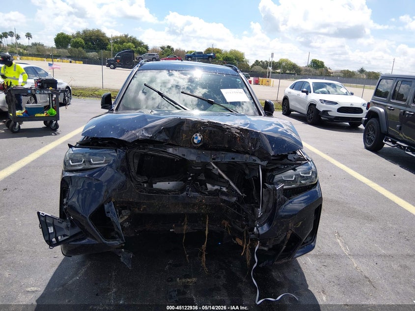 2024 BMW X3 VIN 5UX43DP07R9V36795 IAAI salvage auction — FRONT END, Rebuildable (Florida), sold $7,550 on 2026-07-09 (photo 6)