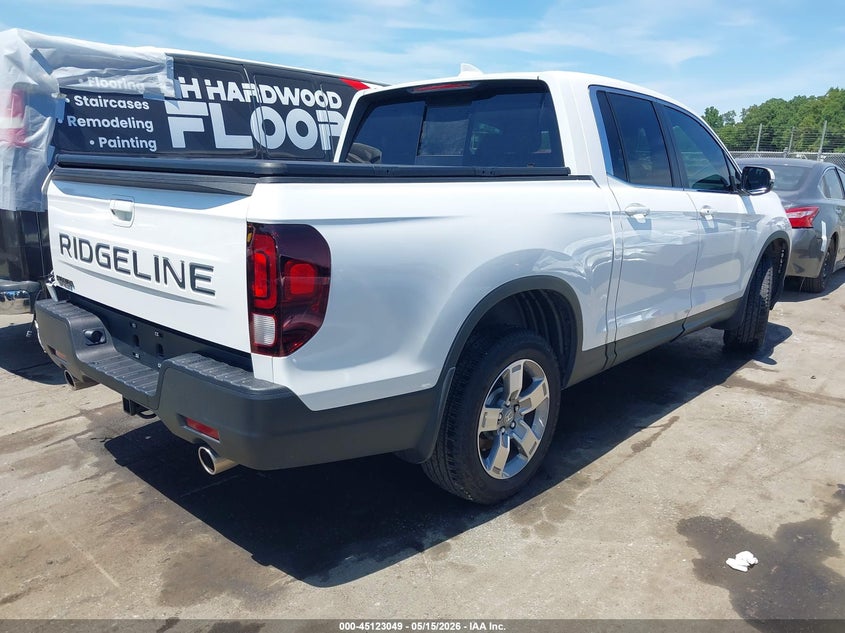 2025 Honda Ridgeline VIN 5FPYK3F50SB023954 IAAI salvage auction — SIDE, Salvage (North Carolina), sold $10,400 on 2026-07-31 (photo 4)