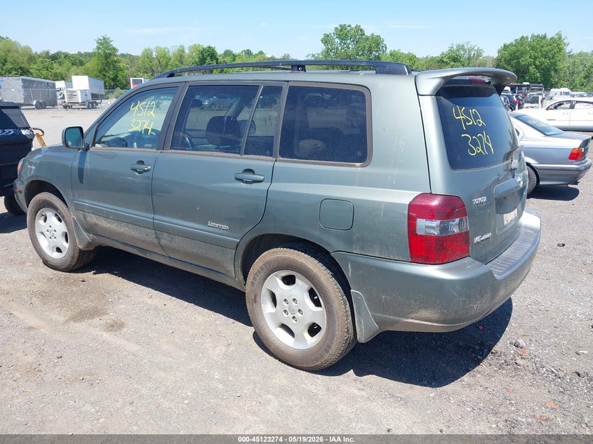 2006 Toyota Highlander VIN JTEEP21A460176526 IAAI salvage auction — NORMAL WEAR, Clear (Virginia), sold $1,050 on 2026-07-07 (photo 3)