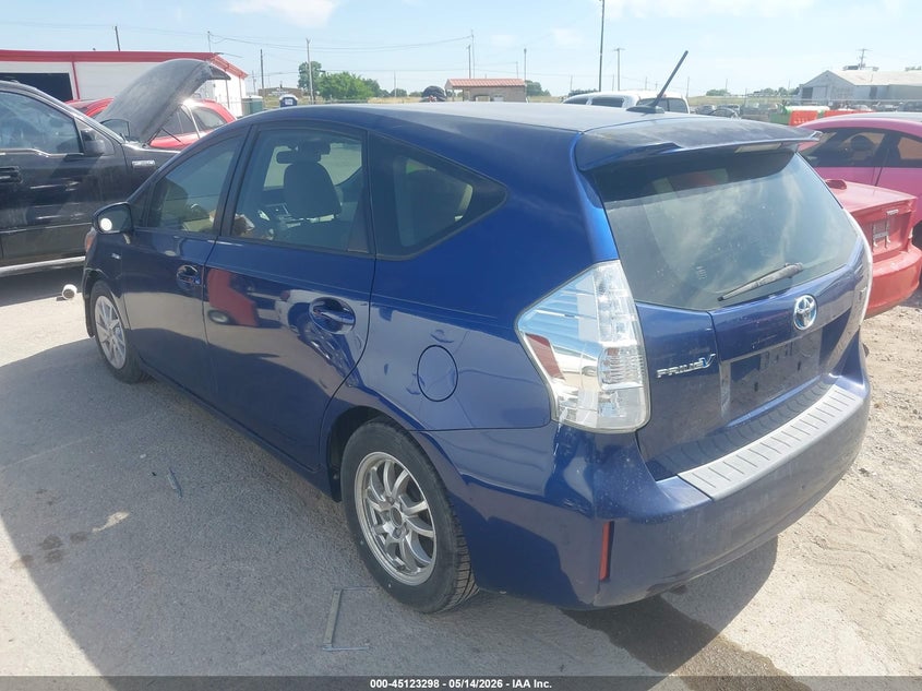 2012 Toyota Prius v VIN JTDZN3EU8C3147420 IAAI salvage auction — NORMAL WEAR, Original (Texas), sold $1,650 on 2026-07-13 (photo 3)