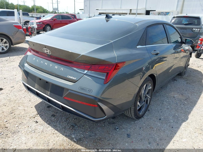 2025 Hyundai Elantra VIN KMHLP4DG3SU073667 IAAI salvage auction — LEFT SIDE, Original (Texas), sold $6,700 on 2026-07-30 (photo 4)
