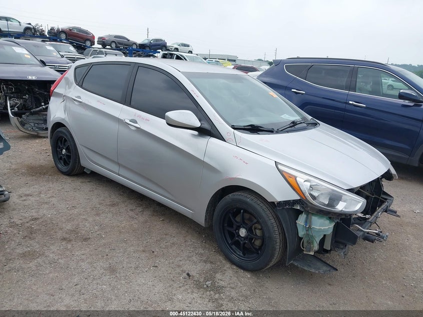 2015 Hyundai Accent VIN KMHCT5AE2FU212584 IAAI salvage auction — FRONT END, Clear (Oklahoma), sold $225 on 2026-07-28 (photo 1)