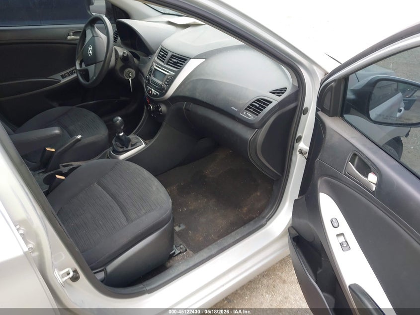 2015 Hyundai Accent VIN KMHCT5AE2FU212584 IAAI salvage auction — FRONT END, Clear (Oklahoma), sold $225 on 2026-07-28 (photo 5)