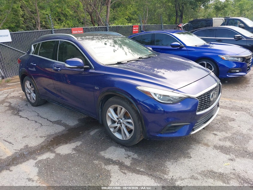 2019 Infiniti Qx30 VIN SJKCH5CPXKA007723 IAAI salvage auction — LEFT FRONT, Salvage (Missouri), sold $1,950 on 2026-07-29 (photo 1)