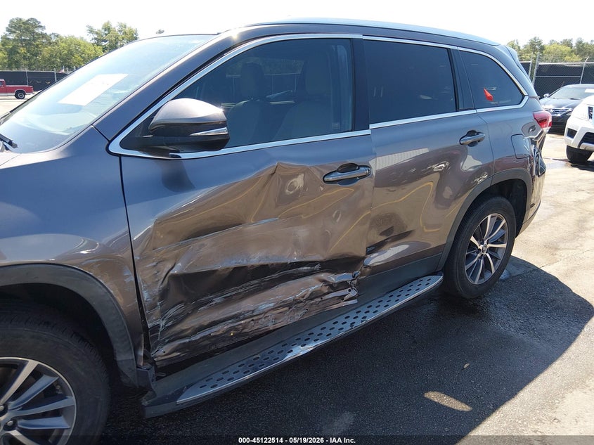 2019 Toyota Highlander VIN 5TDKZRFH5KS561245 IAAI salvage auction — LEFT SIDE, Salvage (South Carolina), sold $8,700 on 2026-07-29 (photo 6)