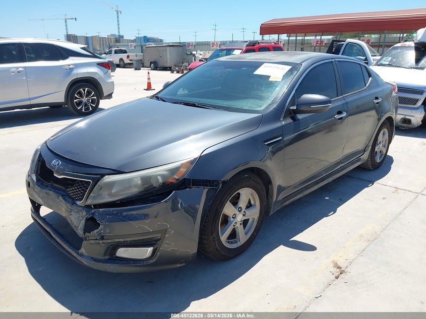 2015 Kia Optima VIN KNAGM4A74F5628805 IAAI salvage auction — FRONT END, Original (Texas), sold $900 on 2026-07-13 (photo 2)