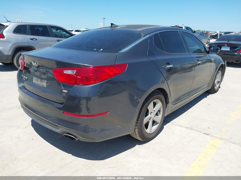 2015 Kia Optima VIN KNAGM4A74F5628805 IAAI salvage auction — FRONT END, Original (Texas), sold $900 on 2026-07-13 (photo 4)