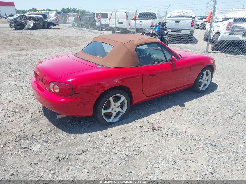 2001 Mazda Mx-5 miata VIN JM1NB353310205852 IAAI salvage auction — LEFT SIDE, Clear (Arkansas), sold $2,700 on 2026-07-15 (photo 4)