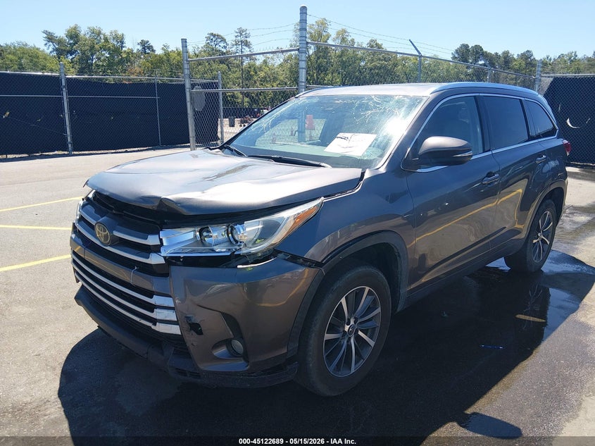 2019 Toyota Highlander VIN 5TDKZRFH4KS561933 IAAI salvage auction — FRONT END, Salvage (South Carolina), sold $12,575 on 2026-07-08 (photo 2)