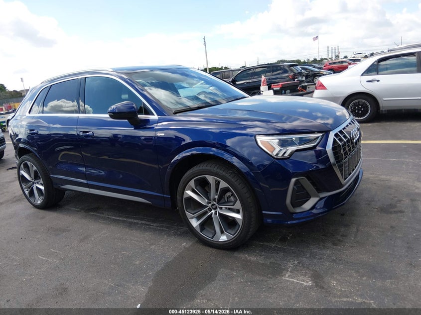 2021 Audi Q3 VIN WA1EECF36M1111639 IAAI salvage auction — RIGHT REAR, Rebuildable (Florida), sold $12,050 on 2026-07-09 (photo 1)