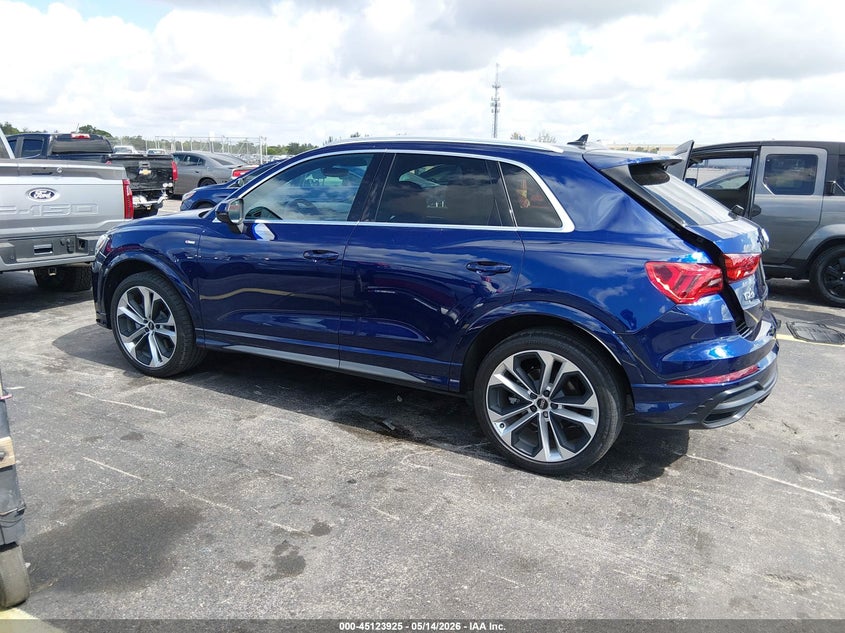 2021 Audi Q3 VIN WA1EECF36M1111639 IAAI salvage auction — RIGHT REAR, Rebuildable (Florida), sold $12,050 on 2026-07-09 (photo 3)